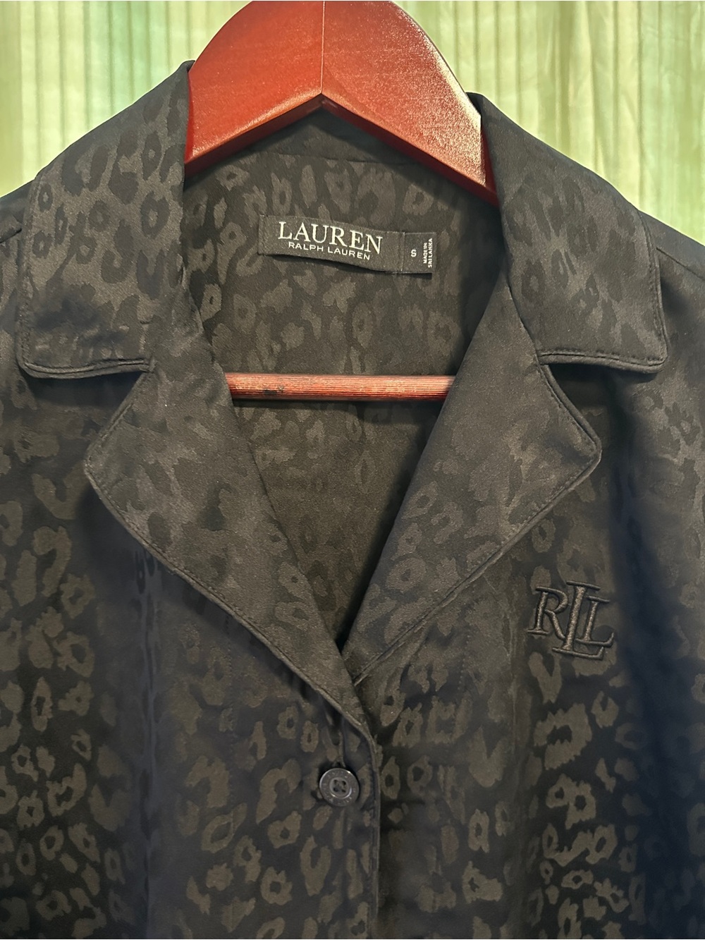 LAUREN Ralph Lauren Black Leopard Pajama Set